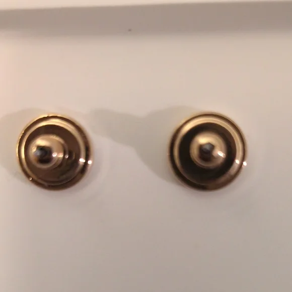Tory Burch Gold and Mint Green Square Earrings